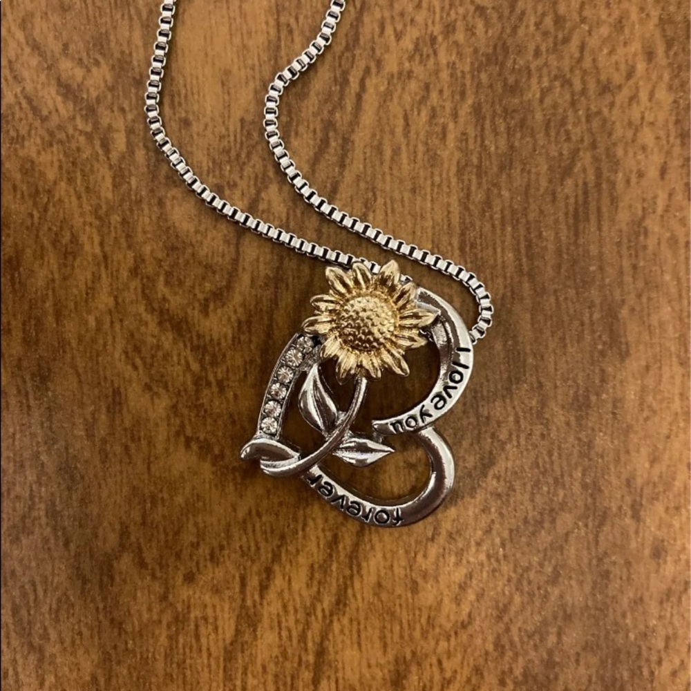 Heart Sunflower Necklace